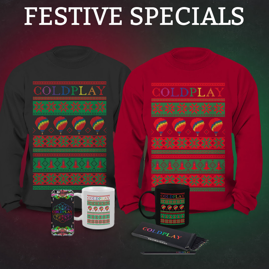 New festive items in the Coldplay Store