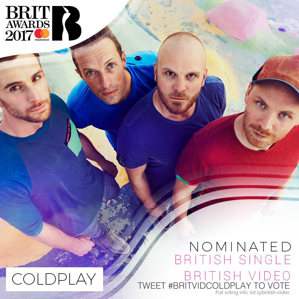 Coldplay receive two BRITs nominations!