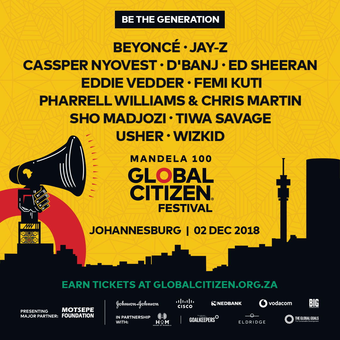 Chris to perform at Global Citizen Festival: Mandela 100 in Johannesburg